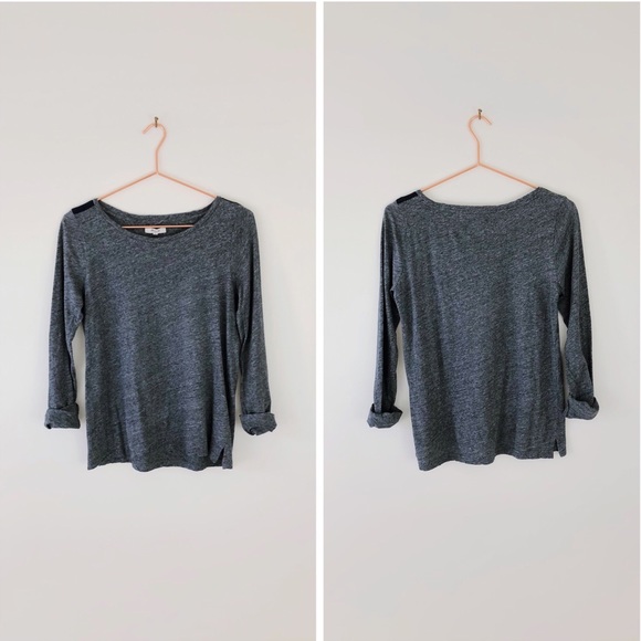 Madewell Tops - MADEWELL Marled Long Sleeve Tee with Shoulder trim